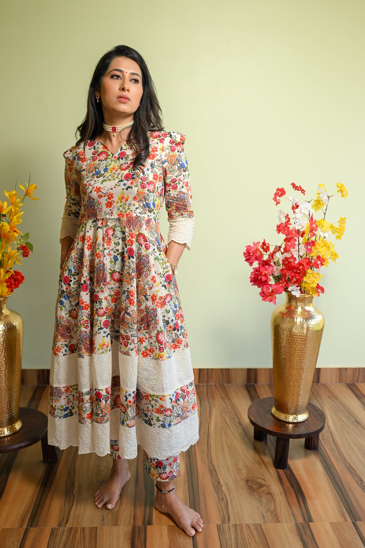 Kai - Cotton Kurti with Pant Kurta Set for Women
