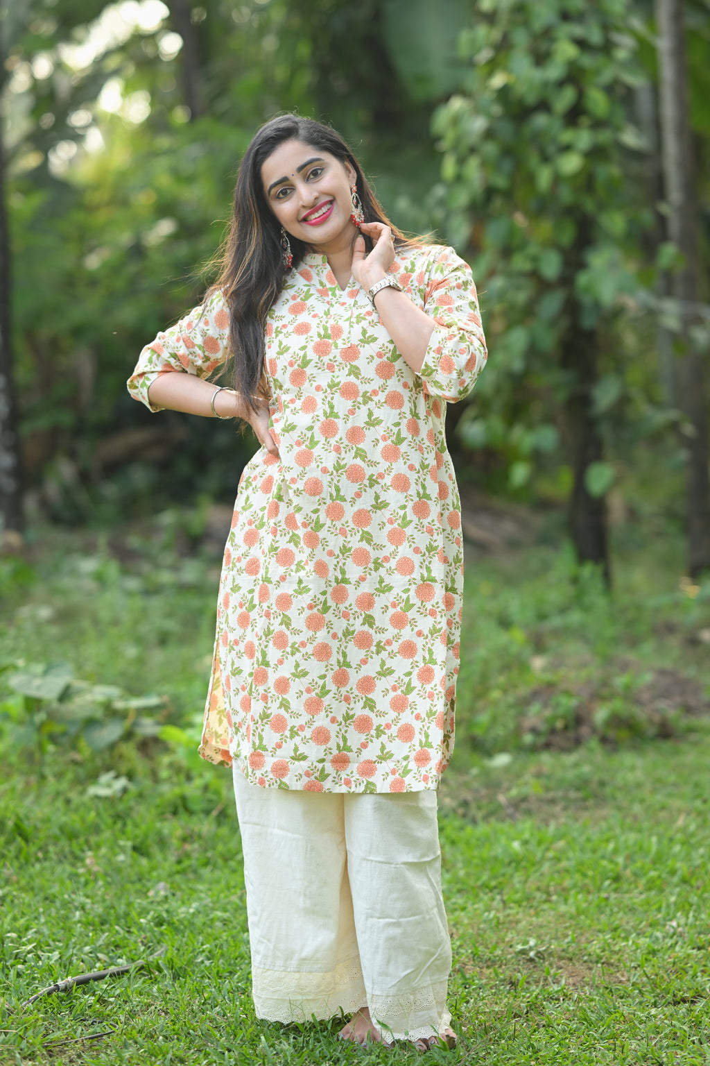 Vikriti - Cotton Kurti with Pant Kurta Set for Women