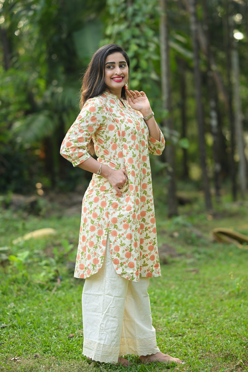Vikriti - Cotton Kurti with Pant Kurta Set for Women
