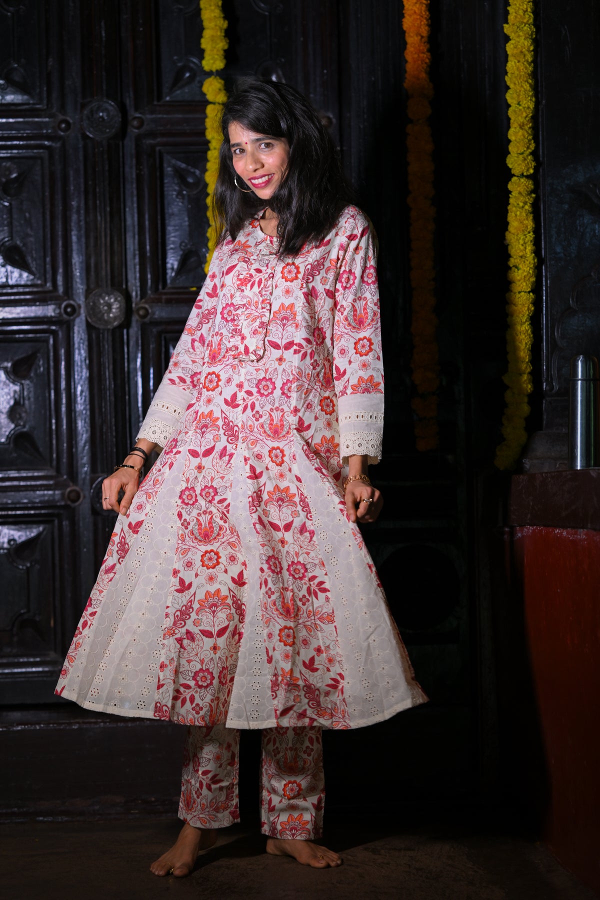 Jos - Cotton Kurti with Pant Kurta Set for Women