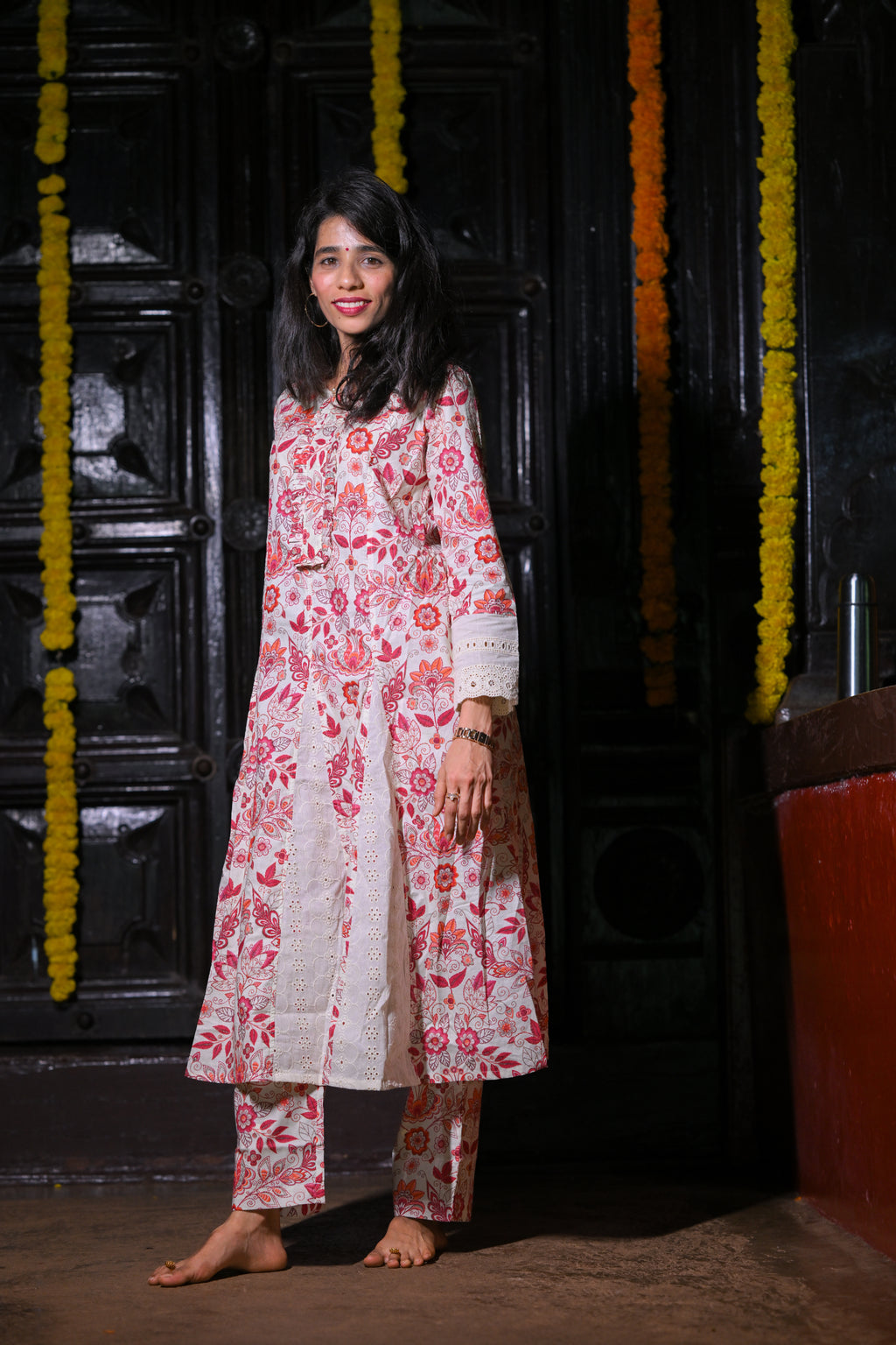Jos - Cotton Kurti with Pant Kurta Set for Women