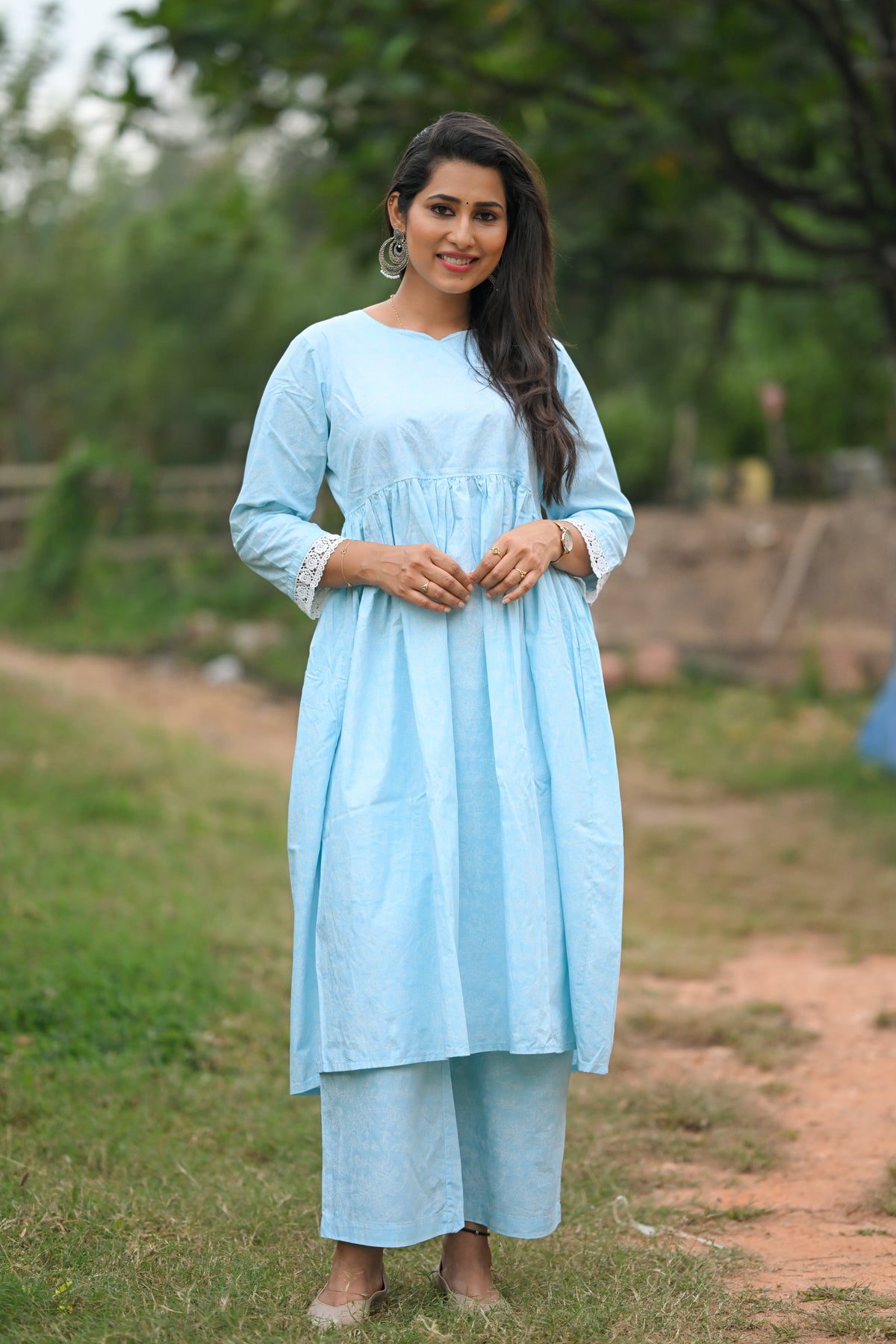 Vyakta - Cotton Kurti with Pant Kurta Set for Women