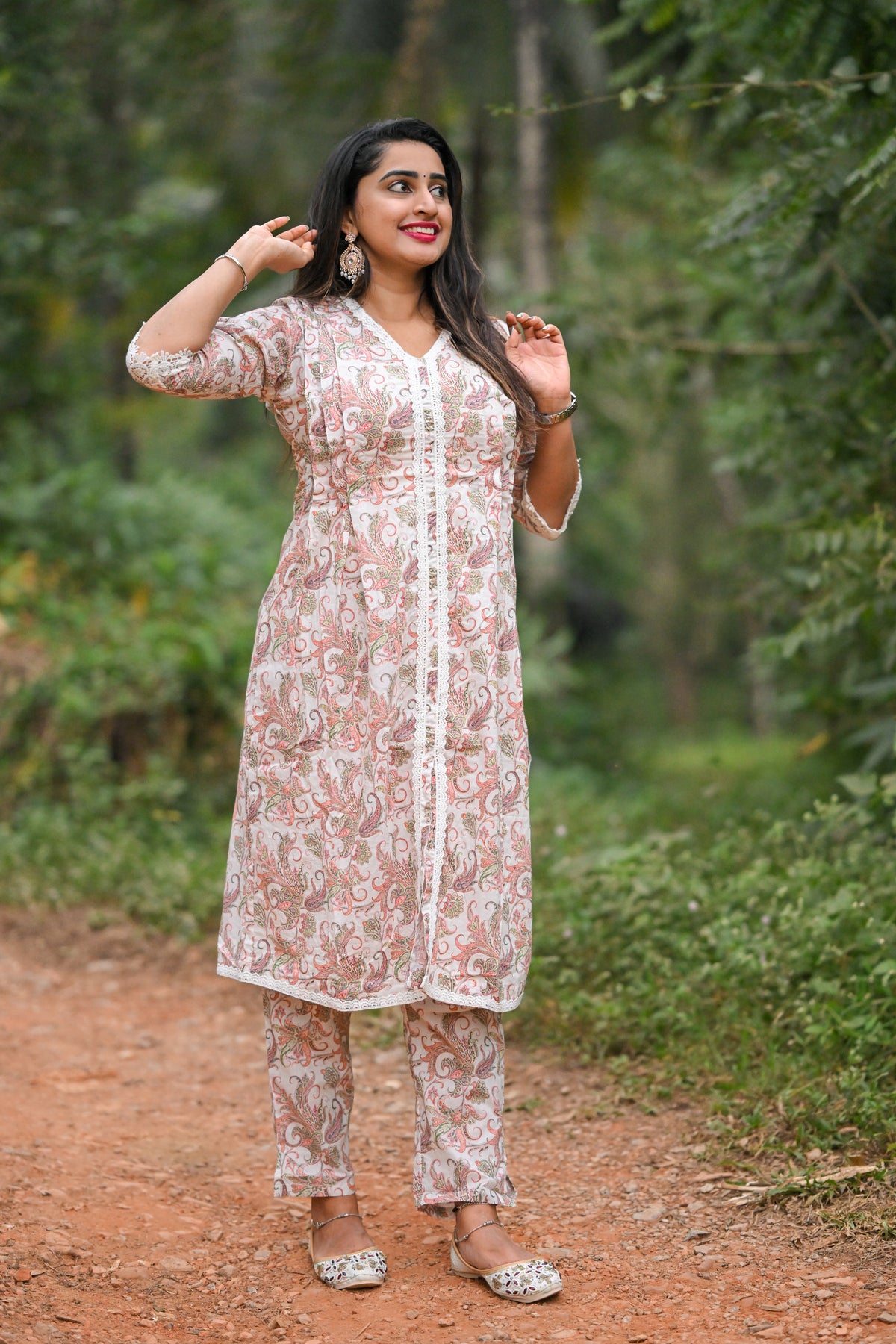 Ditya - Cotton Kurti with Pant Kurta Set for Women