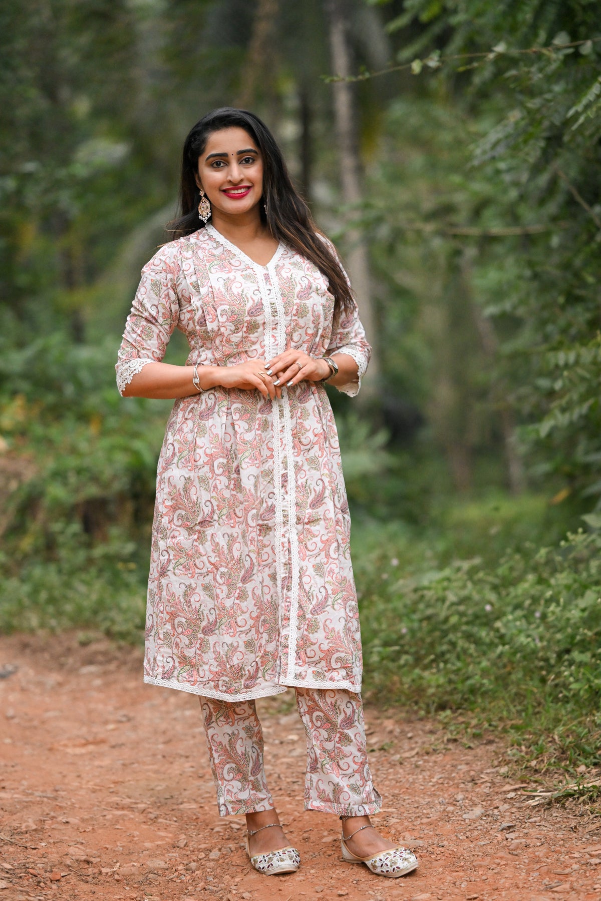 Ditya - Cotton Kurti with Pant Kurta Set for Women