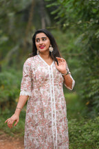 Ditya - Cotton Kurti with Pant Kurta Set for Women