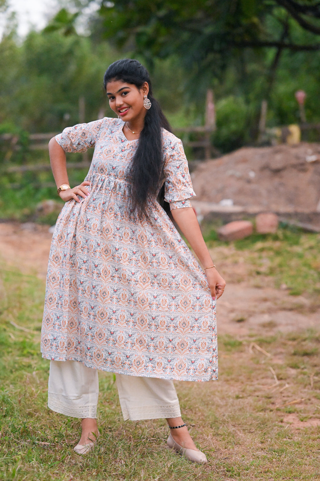 Nova - Cotton Kurti with Pant Kurta Set for Women