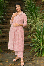 Amogh - Cotton Kurti with Pant Kurta Set for Women