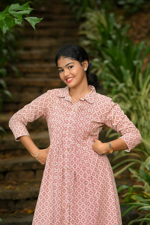 Amogh - Cotton Kurti with Pant Kurta Set for Women