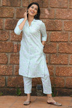 Anvi - Cotton Kurti with Pant Kurta Set for Women
