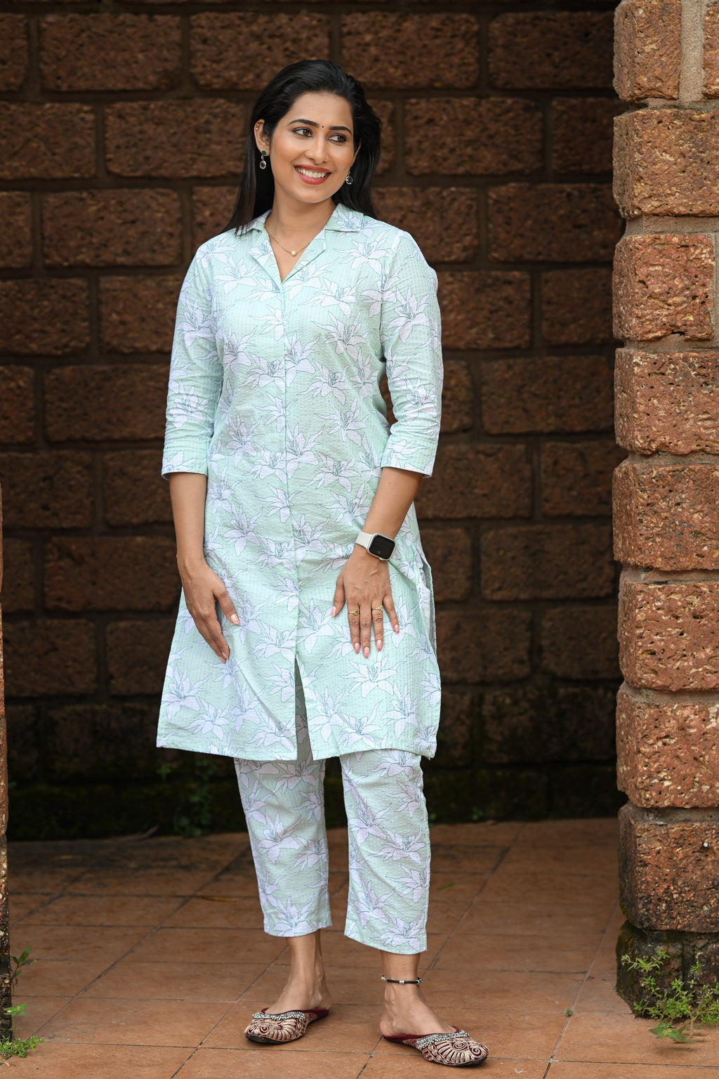 Anvi - Cotton Kurti with Pant Kurta Set for Women