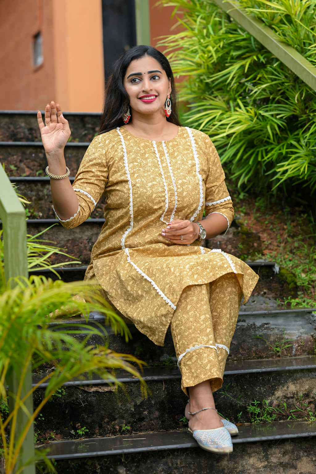 Aarna - Cotton Kurti with Pant Kurta Set for Women